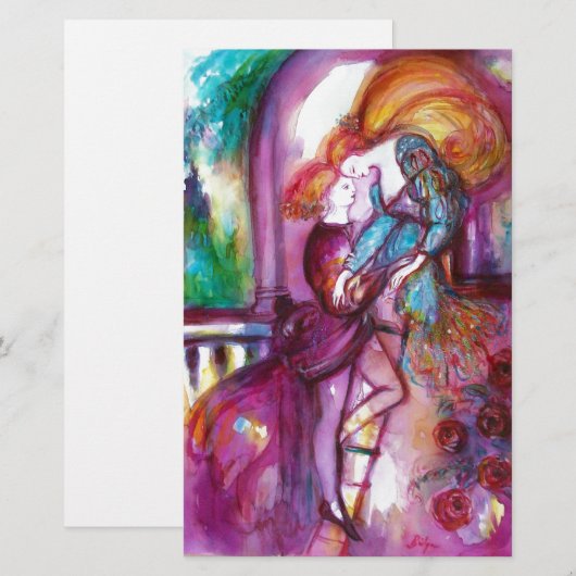 ROMEO EN JULIET Romantic Valentijns Day Briefpapier (Voorkant / Achterkant)