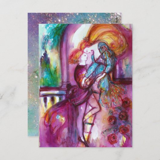 ROMEO EN JULIET Romantic Valentijns Day Feestdagenkaart (Voorkant / Achterkant)