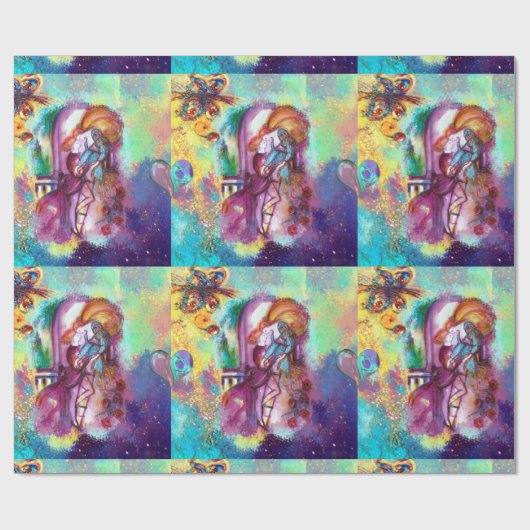 ROMEO EN JULIET Romantic Valentijns Day Hearts Cadeaupapier (Vlak)