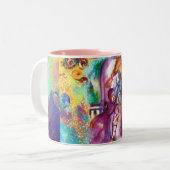 ROMEO EN JULIET Romantic Valentijns Day Hearts Tweekleurige Koffiemok (Voorkant links)