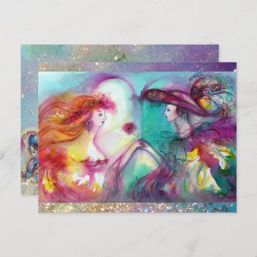 ROMEO EN JULIET Romantic Valentijns Day Holiday Feestdagenkaart (Voorkant / Achterkant)