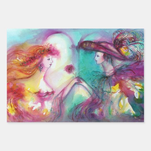 ROMEO EN JULIET Romantic Valentijns Day Inpakpapier Vel (Voorkant 3)