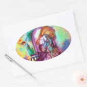 ROMEO EN JULIET Romantic Valentijns Day Ovale Sticker (Envelop)