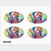 ROMEO EN JULIET Romantic Valentijns Day Ovale Sticker (Vel)