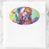 ROMEO EN JULIET Romantic Valentijns Day Ovale Sticker (Tas)