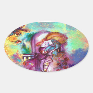 ROMEO EN JULIET Romantic Valentijns Day Ovale Sticker