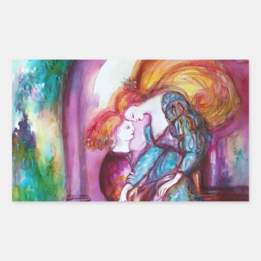 ROMEO EN JULIET Romantic Valentijns Day Rechthoekige Sticker (Voorkant)