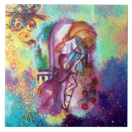 ROMEO EN JULIET Romantic Valentijns Day Tegeltje (Voorkant)