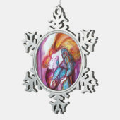 ROMEO EN JULIET Romantic Valentijns Day Tin Sneeuwvlok Ornament (Rechts)