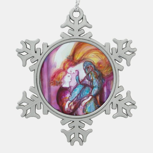 ROMEO EN JULIET Romantic Valentijns Day Tin Sneeuwvlok Ornament (Voorkant)