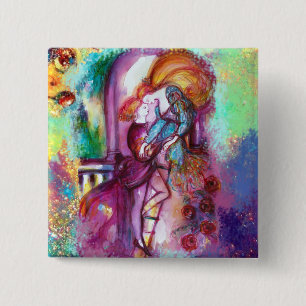ROMEO EN JULIET Romantic Valentijns Day Vierkante Button 5,1 Cm