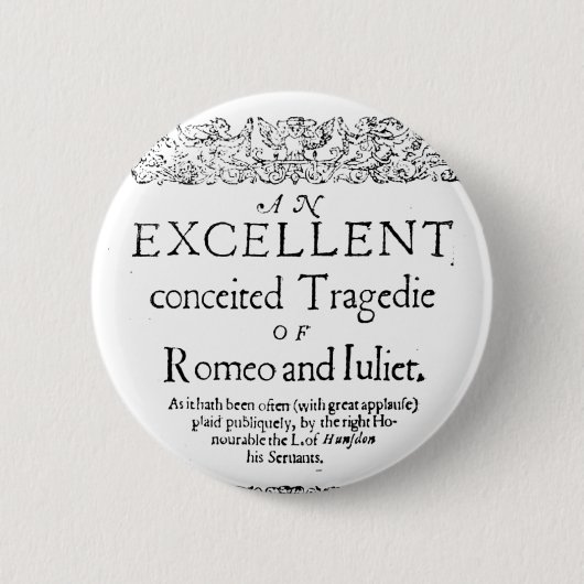 Romeo en Juliet Ronde Button 5,7 Cm (Voorkant)