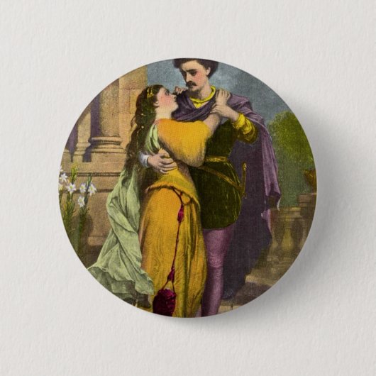 Romeo en Juliet Ronde Button 5,7 Cm (Voorkant)