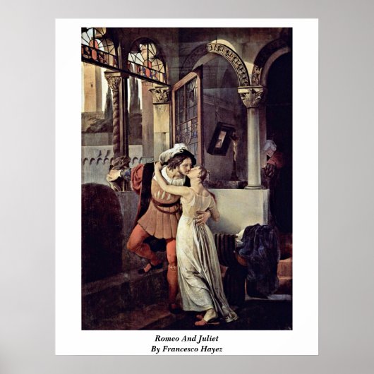Romeo en Juliet van Francesco Hayez Poster (Voorkant)