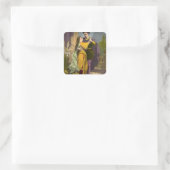 Romeo en Juliet Vierkante Sticker (Tas)