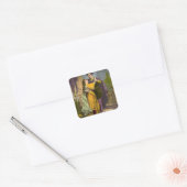 Romeo en Juliet Vierkante Sticker (Envelop)