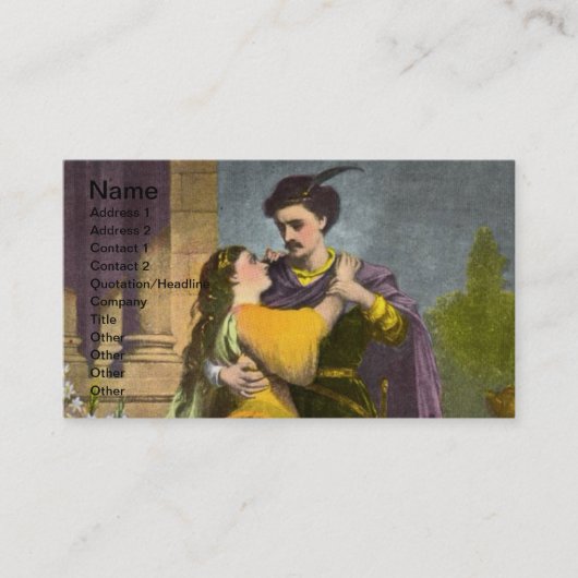 Romeo en Juliet Visitekaartje (Voorkant)