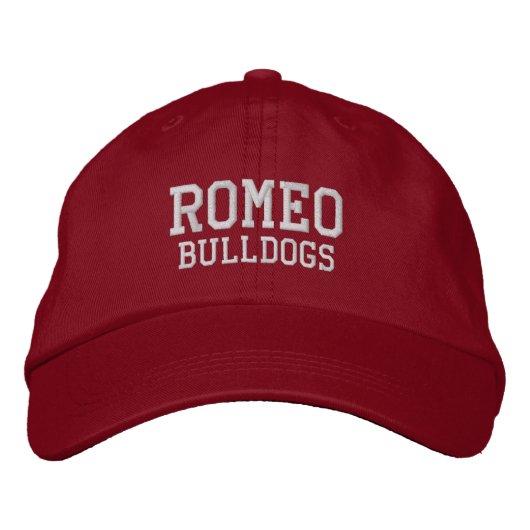 Romeo High School Geborduurde Honkbal Hoed Pet (Voorkant)