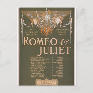 Romeo & Juliet, 'Liebler & Co' Retro Theater Briefkaart