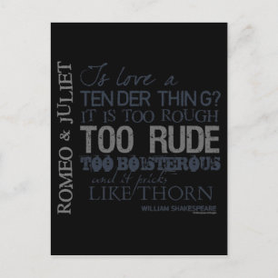 Romeo & Juliet Love Quote Briefkaart