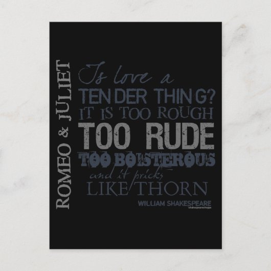 Romeo & Juliet Love Quote Briefkaart (Voorkant)