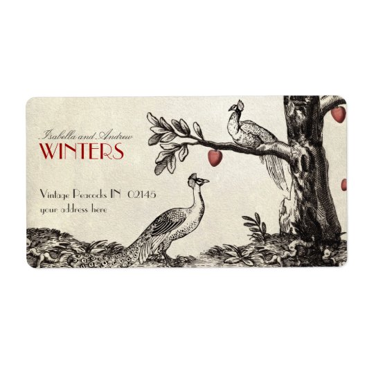 Romeo & Juliet - Peacock versie Etiket (Voorkant)