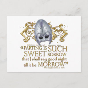 Romeo & Juliet Quote (Gold Version) Briefkaart