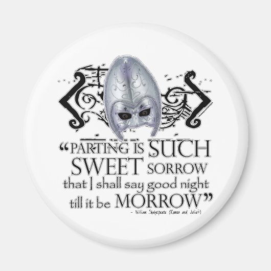 Romeo & Juliet Quote Magneet (Voorkant)