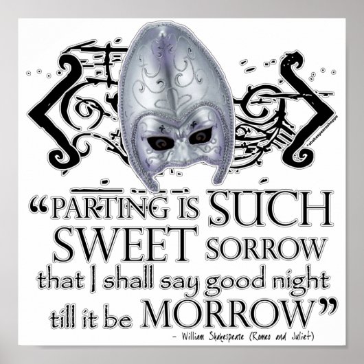 Romeo & Juliet Quote Poster (Voorkant)