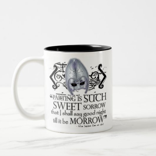 Romeo & Juliet Quote Tweekleurige Koffiemok (Links)