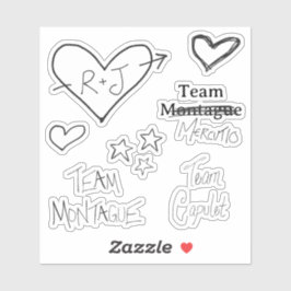 Romeo + Juliet sticker vel