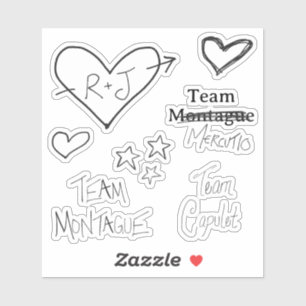 Romeo + Juliet sticker vel