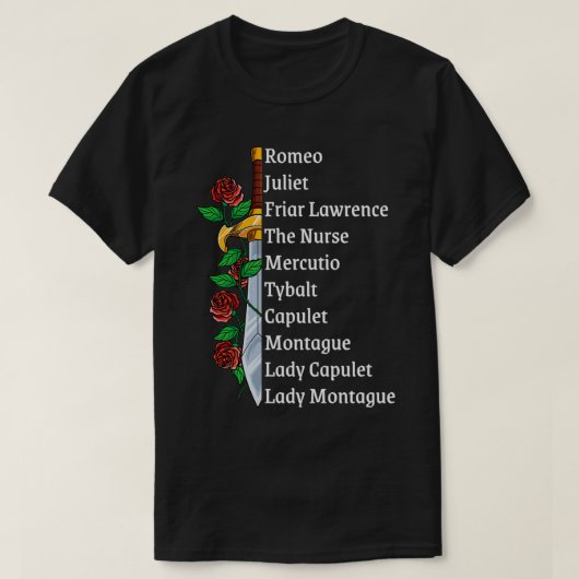 Romeo & Juliet, William Shakespeare Gift Pullove T-shirt (Design voorkant)