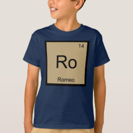 Romeo Naam Chemie Element Periodiek Systeem T-shirt