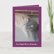 Romeo & Russ The Cats I'm Glad We re Friends..Card