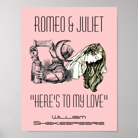 Romeo Toast to Juliet Poster Shakespeare Festival (Voorkant)