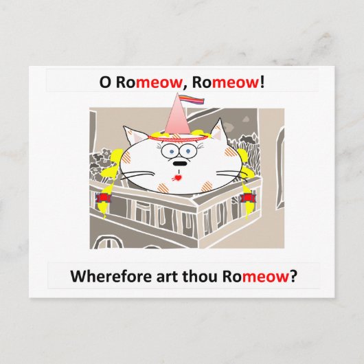 Romeow Briefkaart (Voorkant)