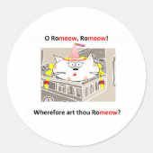 Romeow Ronde Sticker (Voorkant)