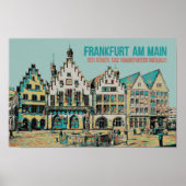 Römer Frankfurt, iconische illustratie van het sta Poster (Voorkant)