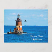 Romer Shoal Lighthouse New York Harbor Postcard Briefkaart (Voorkant)