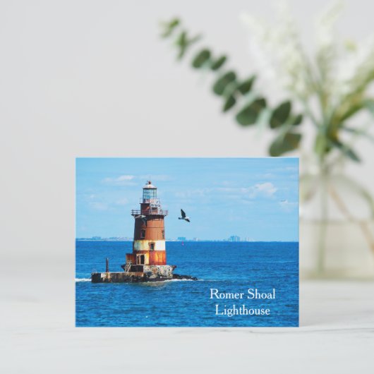 Romer Shoal Lighthouse New York Harbor Postcard Briefkaart (Staand voorkant)