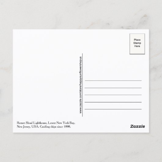 Romer Shoal Lighthouse Postcard Briefkaart (Achterkant)