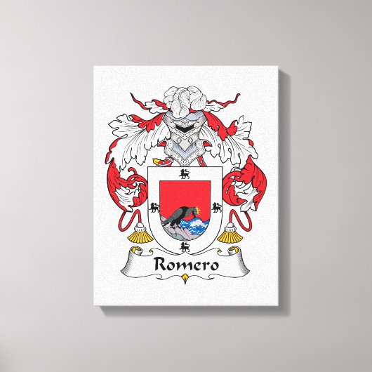 Romero Family Crest Canvas Afdruk (Voorkant)