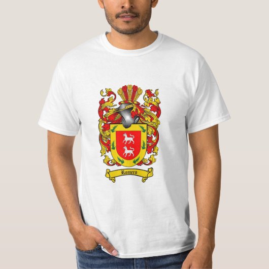 Romero Family Crest - Romero Coat of Arms T-shirt (Voorkant)