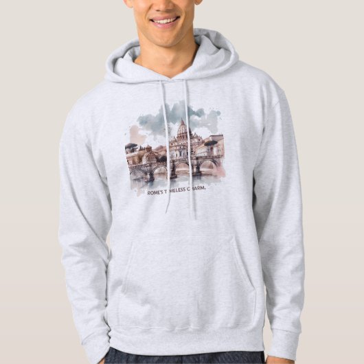 Rome's tijdloze charme. Italië Europa Hoodie (Voorkant)