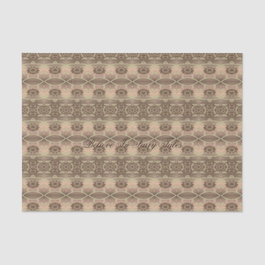 Romig bruin patroon tissuepapier (Voorkant)