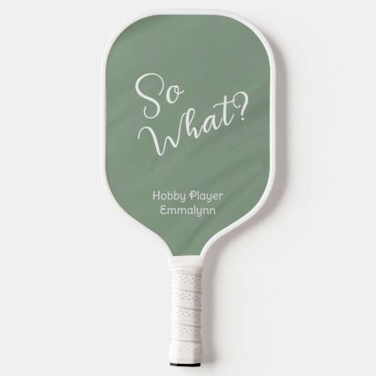 Romig groen. Dus wat? hobbyist Pickleball Paddle (Achterkant)