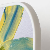 Romige bloemblaadjes van Lydia's Art-Sangria Pickleball Paddle (Links Detail)