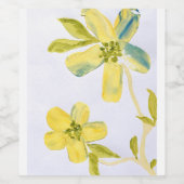 Romige bloemblaadjes van Lydia's Art-Sangria Wijn Etiket (Enkel label)