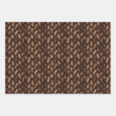 Romige Bruine Chocolade Bloemen Verjaardag Inpakpapier Vel (Voorkant 2)